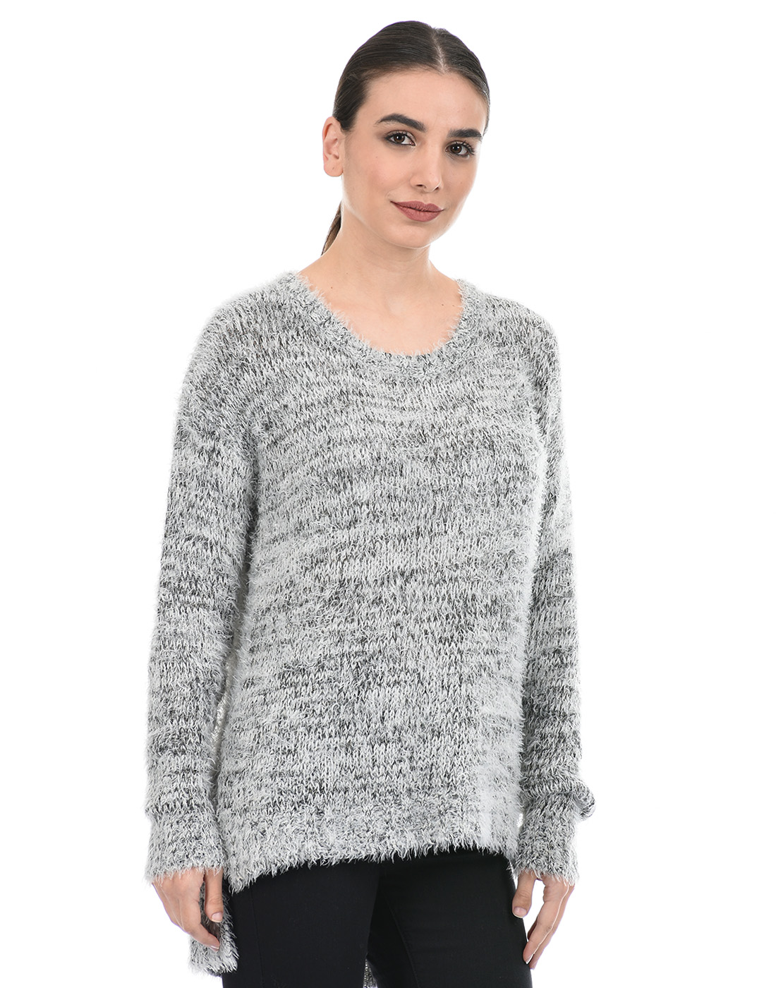 Species Women Grey Textured Sweater